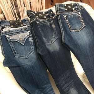 3 pairs of miss me jeans